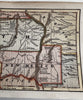 Territorial Western states USA Utah CA NM 1853 Ensign miniature hand color map
