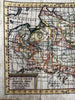 Poland 1788 Toulouse rare map lovely hand color La Pologne Prussia Curland