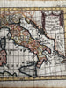 Italy Italia 1788 Toulouse rare map lovely hand color La Pologne Prussia Curland