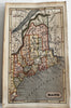 Maine state 1853 Ensign miniature beautiful hand colored map nice patina gift