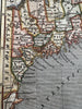 Maine state 1853 Ensign miniature beautiful hand colored map nice patina gift