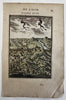 Agra India city hand colored birds-eye view print 1683 Mallet charming color