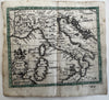 Italy Italia 1633 Salzburg rare miniature engraved map