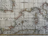 Seat of War Europe coasts chart 1763 scarce map England France Spain Italy