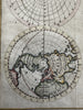 World in spheres 1799 map McIntyre north pole views measurement diagrams print