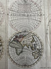 World in spheres 1799 map McIntyre north pole views measurement diagrams print