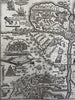 Military architecture c.1730 Naval Neptune pictorial key diagrams engraved print