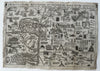 Military architecture c.1730 Naval Neptune pictorial key diagrams engraved print