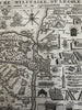 Military architecture c.1730 Naval Neptune pictorial key diagrams engraved print