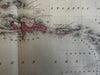 Caribbean West Indies Cuba Bermuda Windward 1870 Johnson large hand colored map