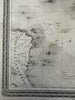 Caribbean West Indies Cuba Bermuda Windward 1870 Johnson large hand colored map