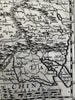 Russian Tartary Korea island 1699 Sanson antique engraved map cartouche title