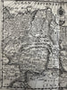 Russian Tartary Korea island 1699 Sanson antique engraved map cartouche title