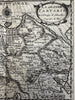 Russian Tartary Korea island 1699 Sanson antique engraved map cartouche title