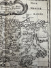 Fez Kingdom of Morocco North Africa 1699 Sanson antique map cartouche title