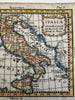 Italy Italia 1788 rare Italian miniature hand colored engraved map NOT IN BORRI