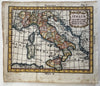 Italy Italia 1788 rare Italian miniature hand colored engraved map NOT IN BORRI