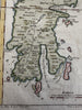 Celebes island Macassar Asia Indonesia c.1760 hand colored engraved map