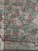 Georgia & Alabama very detailed counties 1870 Johnson large hand colored map