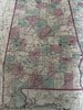 Georgia & Alabama very detailed counties 1870 Johnson large hand colored map