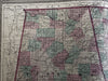 Georgia & Alabama very detailed counties 1870 Johnson large hand colored map