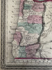 Oregon & Washington early state maps 1870 Johnson large hand colored folio map