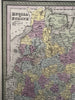 Russia in Europe 1850 hand colored map Cowperthwait