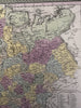 Russia in Europe 1850 hand colored map Cowperthwait