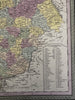 Russia in Europe 1850 hand colored map Cowperthwait