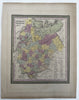 Russia in Europe 1850 hand colored map Cowperthwait
