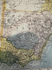Australia 1881 Lett’s 2 sheet detailed color maps numerous tracks & expeditions