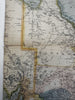 Australia 1881 Lett’s 2 sheet detailed color maps numerous tracks & expeditions