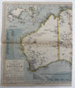 Australia 1881 Lett’s 2 sheet detailed color maps numerous tracks & expeditions