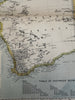 Australia 1881 Lett’s 2 sheet detailed color maps numerous tracks & expeditions