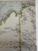 Australia 1881 Lett’s 2 sheet detailed color maps numerous tracks & expeditions