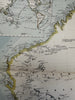 Australia 1881 Lett’s 2 sheet detailed color maps numerous tracks & expeditions