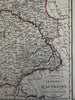 Europe Austrian Empire Bohemia 1812 Lapie engraved folio map orig. hand color