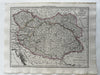 Europe Austrian Empire Bohemia 1812 Lapie engraved folio map orig. hand color