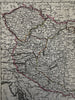 Europe Austrian Empire Bohemia 1812 Lapie engraved folio map orig. hand color