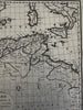 North Africa Barbary coast 1810 Lapie engraved folio map orig. hand color