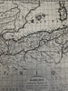 North Africa Barbary coast 1810 Lapie engraved folio map orig. hand color