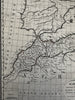 North Africa Barbary coast 1810 Lapie engraved folio map orig. hand color