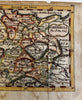 Germany Germania including Low Country 1681 Du Val rare miniature hand color map
