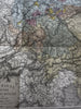 Austro -Hungarian Empire Germany Prussia 1879 Chevallier large hc engraved map
