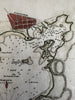 Cape Ann Harbor Massachusetts Gloucester 1833 Hooker map coastal chart handcolor