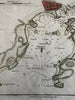 Cape Ann Harbor Massachusetts Gloucester 1833 Hooker map coastal chart handcolor