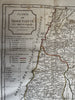 Roman era Holy Land Judea c.1790’s Vaugondy Delamarche engraved hand color map