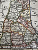 New Hampshire state 1853 Ensign miniature beautiful hand colored map giftable