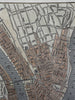 Pittsburg PA city plan 1853 Ensign charming miniature hand colored gift map