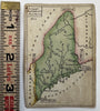 Maine state c.1820-24 rare Melish miniature state map original hand color